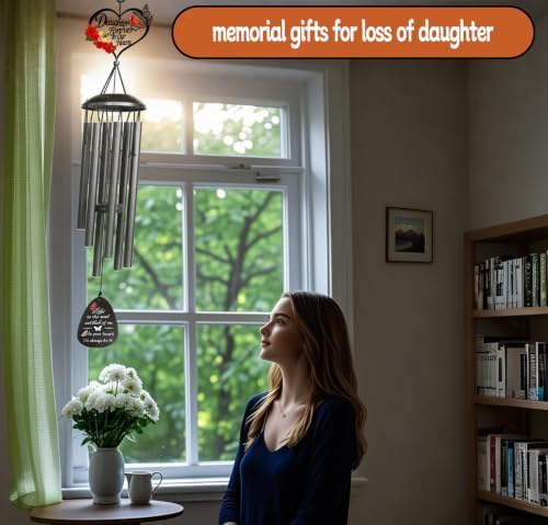 40" Sympathy Wind Chimes for Loss of Daughter, Memorial Gifts for Loss of Daughter, Outdoor Daughter Wind Chimes, Loss of Daughter Sympathy Gifts - Image 7