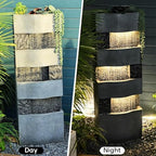 Sunlinua 40H Modern Indoor/Outdoor Water Fountain with 4 Tiers - Image 4