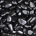 20 lbs Polished Black River Rocks, Natural Decorative Stones for Indoor Plants, Vases & Fish Tank, Includes 1 Engraved Inspirational Rock, 1-2 Inch Decorative Pebbles for Garden Landscaping by Ausluru