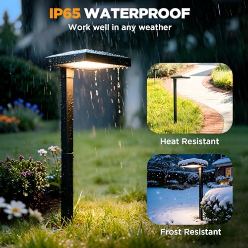 LUTEC 2 Pack Low Voltage Pathway Lights, Aluminum 12V Landscape Lighting with Connectors，IP65 Waterproof Anti-Glare Wired LED Pathway Lights, 5W 500LM Warm White 3000K for Pathway, Yard, Garden - Image 5
