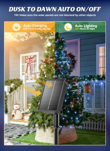 Brightown 2 Pack Solar Christmas String Lights Outdoor, Total 144ft 400 LED - Image 2
