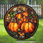 Pumpkin Garden Acrylic Suncatcher by AVAGAN