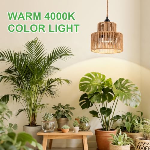 Hanging Plant Light, 30W Full Spectrum Plant Growth lamp，4000k Plant Light, Suitable for Potted Plants, Tall Green Leafy Plants, with Timer - Image 2