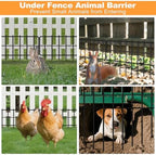 KYATE Garden Fence Animal Barrier, 46 Panels No Dig Fence 65.2ft(L) x13in(H), Rustproof Metal Defense Border, Dogs Rabbits Blocker Fence for Outdoor Yard & Patio - Image 5