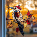 Red Woodpecker Acrylic Suncatcher by AVAGAN
