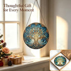 Celtic Tree of Life Suncatcher,Wildlife Tree of Life Stained Glass Window Hanging,8 Inch Indoor Outdoor Garden Sun Catchers,Suncatchers for Windows Hanging,Christmas Memorial Gift for Mom Grandma Wife - Image 7