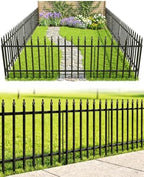 ARIFARO 5 Panels Metal Garden Fence 24" H x 24" W, Decorative Fence Panels by ARIFARO
