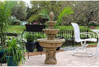 Kenroy Home Ibiza Classic Outdoor Floor Fountain, Sandstone, 45 Inch Height, 25.5 Inch Width, 25.5 Inch Depth - Image 2