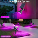T-SUN Purple Solar Spot Lights Outdoor, Solar Black Lights Outdoor,4 Pack - Image 5