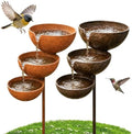 Rain CatcherBird Bath, Antique Bronze Metal Water Bowls Bird Bath and Bee Watering Station, Decorative Flower Bed Rainwater Collector for Outdoor Yard Art Decor (MAX 2PCS) by Unknown
