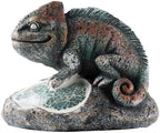 Rezpuao Solar Chameleon Garden Statues Outdoor Decor Resin Chameleon Figurine with Solar Light for Patio,Balcony,Yard,Lawn Ornament,Perfect Garden Gift - Image 2