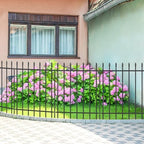 Decorative Metal Garden Fence 30" x 16', Outdoor Fence Border with Stakes - Image 2