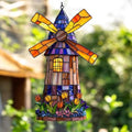Acrylic Suncatcher Indoor Colorful Window Hanging Ornament Outdoor Sun Catcher Panel for Home Decor Car Garden Crystal Gift Dutch Windmill and Tulip Garden Suncatcher by Unknown