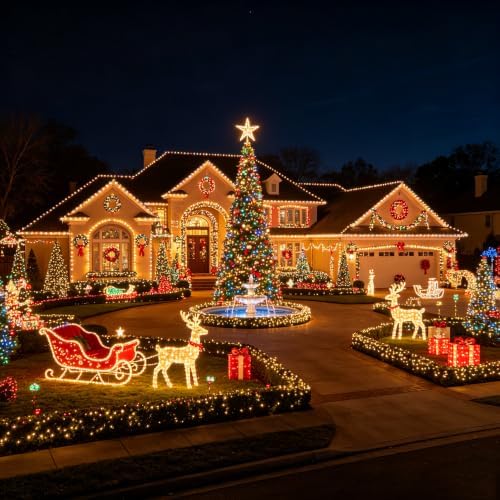 Toodour Solar Christmas Lights Outdoor, 2 Packs Solar String Lights - Image 3