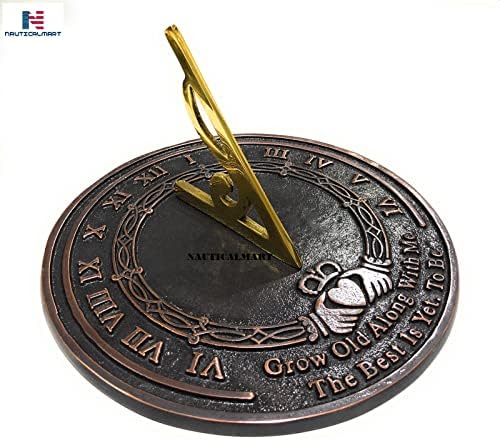Nautical-Mart Garden Sundial Grow Old with Me -The Best is Yet, to be (Copper Antique), Unique Wedding Gift Idea for Parents, Engraved Anniversary Sundial, Home Decor - Image 6