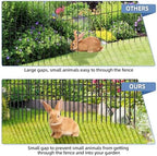 25 Pack Garden Animal Barrier Fence, 17in(H) x27ft(L) No Dig Decorative Fences, 1.5in Spike Spacing Rustproof Metal Garden Fence Border for Dogs Rabbits, Bottom Blocker for Outdoor Yard Patio - Image 3