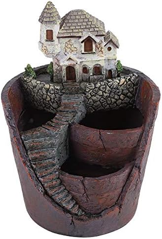 Succulent Plant Pot Container Herb Flower Basket Planter Home Garden Decor, Sky Garden Planter Herb Flower Cactus Succulent Plant Resin Pot Box Container(Cottages) - Image 4