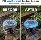 2026 Upgraded Mosaic Solar Disk Lights Waterproof, 4 Pack Solar Ground Lights Mosaic for Pathway Walkway Patio Lawn Landscape Lighting, AutoOn/Off Colorful LED Disc Lights (Blue, Number of Items: 4) - Image 3