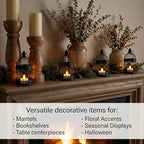 Vela Lanterns Bird Cage Decorative Candle Holders, Black, Mini, 4-Pack - Image 3