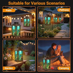 Solar Lantern Outdoor Waterproof Sea Turtle Teal Seagrass Coral Reefs Aquatic Plants Bubbles Sunlight Garden Decor LED Solar Lights Hanging/Tabletop Lamp Gifts for Women Mom for Outside Yard Patio - Image 6