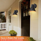 2 Pack Dusk to Dawn Outdoor Wall Sconces,Exterior Farmhouse Barn Light - Image 6
