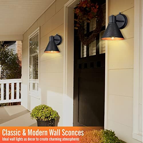 2 Pack Dusk to Dawn Outdoor Wall Sconces,Exterior Farmhouse Barn Light - Image 6