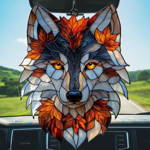 Wolf Tiffany Style Acrylic Suncatcher - Image 5