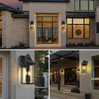 18IN Dusk to Dawn Outdoor Wall Sconce, 2-E12 Base Porch Light - Image 6