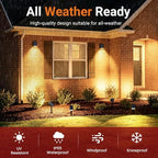 AUDERWIN Solar Spot Lights Outdoor Waterproof 12 Pack Warm White - Image 5