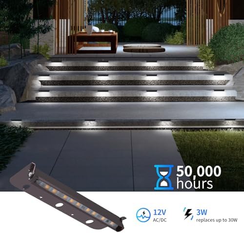 8-Pack 7inch 3W 5000K Daylight White Hardscpe Lighting - Image 3
