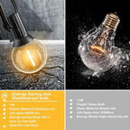 String Lights for Outside 150FT,Dimmable Waterproof Outdoor String Lights with 75+2 Shatterproof G40 Globe Bulbs Connectable LED Patio Lights, Commercial Hanging Lights for Christmas Backyard Party - Image 4