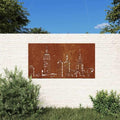 HKPWRBFG Corten Steel Wall Decor 41.3x21.7 in Skyline Garden Ornament by Unknown