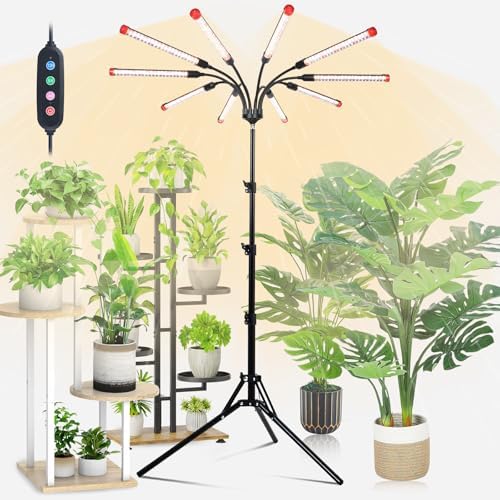 10Head Standing Grow Light for Large & Tall Plants, Bonsai Tree by OrchbloomGrowLight