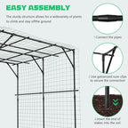 DoCred 79" H x 79" L Garden Arch Trellis, Metal Trellis for Climbing Plants - Image 3