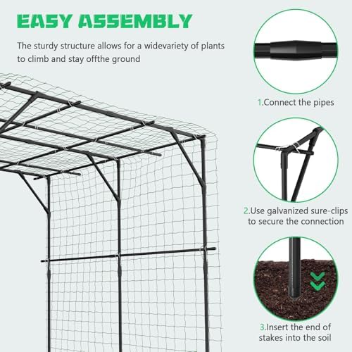 DoCred 79" H x 79" L Garden Arch Trellis, Metal Trellis for Climbing Plants - Image 3