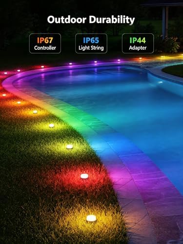 Brizled Halloween Lights Outdoor, 50ft Color Changing Smart Ground Lights - Image 2