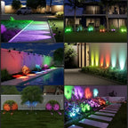 T-SUN 2-in-1 RGB Solar Spot Lights Outdoor Waterproof, Dusk to Dawn - Image 2