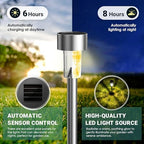 GIGALUMI Solar Lights Outdoor Waterproof, 20 Pack, Stainless Steel LED Solar Garden Lights for Patio, Lawn, Yard and Landscape,Garden Decor Patio Decor, Warm White - Image 5