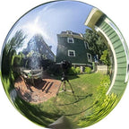 35 cm/13.8 inch Diameter Gazing Globe Mirror Ball,Silver Stainless Steel Polished Reflective Smooth Garden Sphere,Colorful and Shiny Addition to Any Garden or Home - Image 2