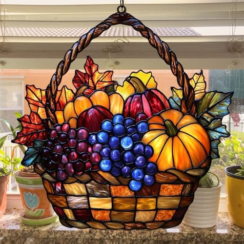 Fruitful Basket Acrylic Suncatcher - Image 4