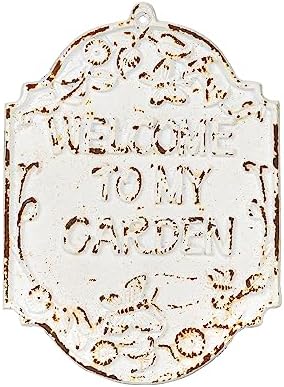Sungmor Rustic Cast Iron "Welcome To My Garden" Sign Outdoor Hanging Plaque - Image 2