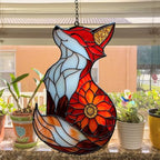 Floral Fox Acrylic Suncatcher - Image 4
