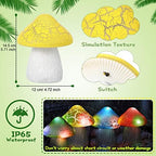 Macarrie 4 Pcs Solar Mushroom Light Outdoor Crack Solar Garden Decor Light - Image 6