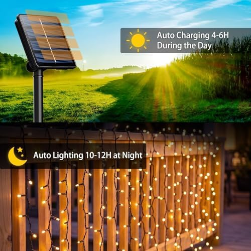SyouHome Solar String Lights Outdoor, 6 Pack 600 LED Solar Christmas Lights - Image 3