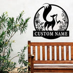 Custom Fox Wall Signs - Personalized Metal Art - Name Signs - Gift for Fox Lover - Wall Hangings - Housewarming Gift - Image 2