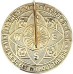 Solid Brass Garden Sundial Clock with Polished Finish & Velvet Storage Case | Decorative Outdoor Sundial for Garden, Patio & Yard | Vintage Nautical Home Décor Gift by Unknown