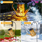 YJFWAL Solar Watering can with Lights, Gifts for Mothers Day Mom Grandma Women Birthday, Waterproof Gardening Gifts Watering Can with Cascading Lights Outdoor Decor for Garden Patio Yard Pathway - Image 5