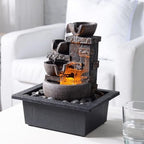 Kalona Tabletop Water Fountain, Indoor Waterfall with Resin Rock Design - Image 5