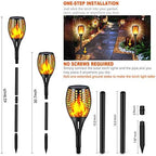 Solar Torch Lights Outdoor, Waterproof Dancing Flame Lights for Garden Patio Decor - 4 Pack, Large - Image 7