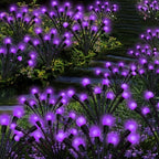 Kohlrabi Solar Garden Lights Outdoor, 6 Pack 48 LED Solar Purple Firefly Lights Waterproof, Sway by Wind, Halloween Swaying Light for Yard Patio Backyard Garden Planter Flower Bed Pathway Decoration - Image 5